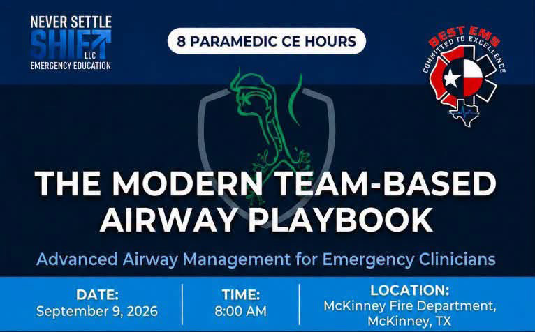 Flyer for the modern team-based airway playbook